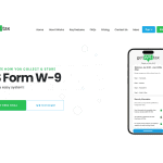 GetW9 dashboard showing automated IRS Form W-9 collection process with Start Free Trial button
